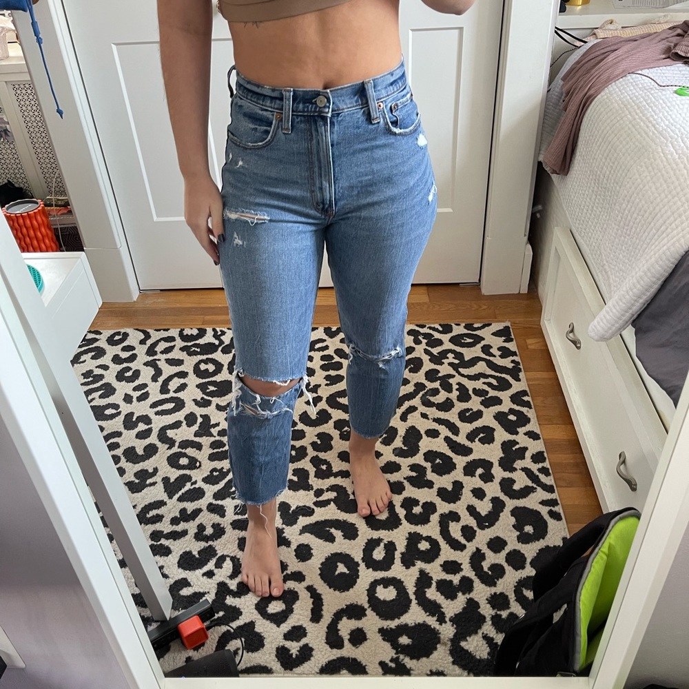 Abercrombie Curve Love Hi Rise Straight Leg